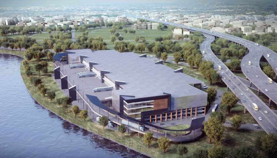 A distribution center will replace the old Whitestone Cinemas